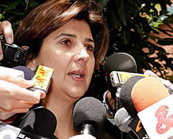 La canciller Mar�a A. Holgu�n visit� dos puntos de la frontera