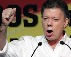 El presidente Santos rechazó el mensaje de las FARC El presidente Santos rechazó el mensaje de las FARC