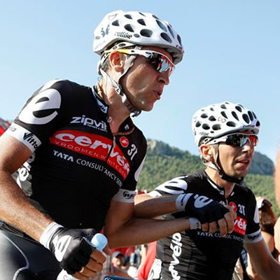Carlos Sastre y Rigoberto Urán en la etapa 8 de Vuelta a España Carlos Sastre y Rigoberto Urán en la etapa 8 de Vuelta a España