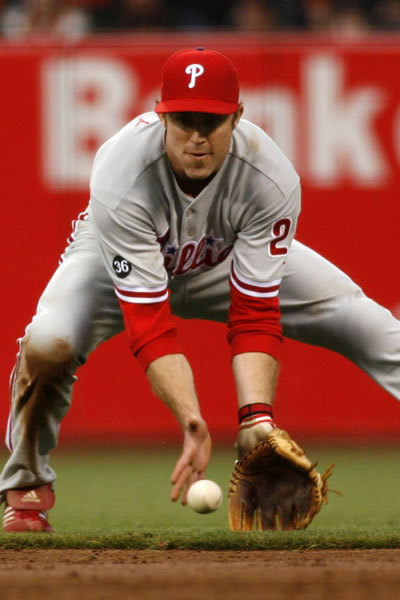 El segunda base Chase Utley de los Filis de Filadelfia El segunda base Chase Utley de los Filis de Filadelfia
