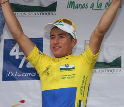 Sergio Luís Henao, ganador de la contrarreloj. Foto:Fedeciclismo Sergio Luís Henao, ganador de la contrarreloj. Foto:Fedeciclismo