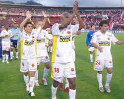 Pasto festeja el triunfo en Bogotá. Foto:Colombia.com