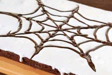 Telaraña de chocolate y nueces