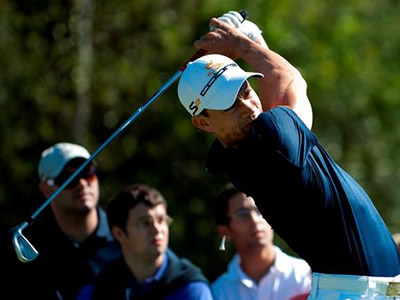 Camilo Villegas en el Deutsche Bank Championship. EFE