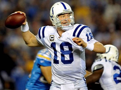 Peyton Manning mariscal de campo de los Colts. EFE Peyton Manning mariscal de campo de los Colts. EFE