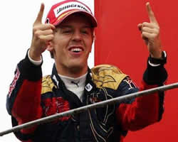 Vettel, especialista en la lluvia; Foto: EFE