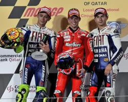 Podio del GP de Qatar; Foto: EFE