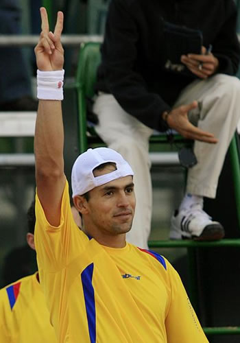 Santiago Giraldo, raqueta número uno de Colombia. EFE