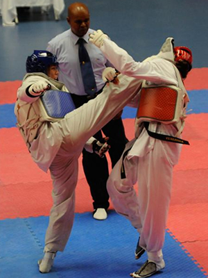 Combate de Taekwondo Foto: EFE