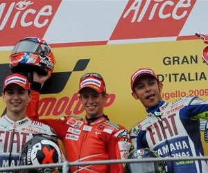 Podio Gran Premio de Italia de MotoGP; Foto: EFE
