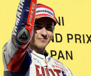 Piloto español Jorge Lorenzo, ganador en Portugal. Foto: EFE