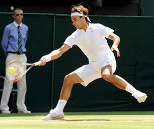 Federer en su paso a las semifinales en Londres; Foto: EFE