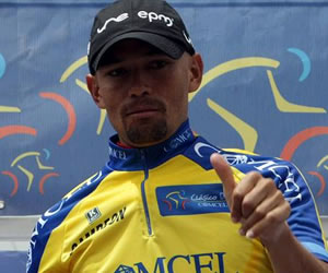 Mauricio Ortega, corredor del equipo UNE EPM. Foto: EFE