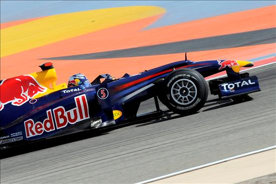 Auto de Sebastián Vettel en Bahrein. EFE