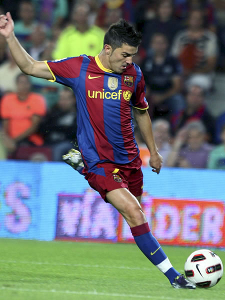 David Villa anotador del juego. EFE