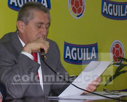 Eduardo Lara, seleccionador de Colombia; Foto Colombia.com