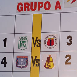 Así quedó la primera fecha del grupo A. Foto:Colombia.com Las fechas de los cuadrangulares se disputarán el 19 y 26 de noviembre así como el 3, 6, 10 y 13 de diciembre. Huila jugará la Promoción el 22y 29 de noviembre. Y la Final por el título del Finalización será el 17 (domingo) y 20 (miércoles). En el Cuadrangular A, Nacional recibirá la visita del actual campeón Deportivo Pasto, mientras que Chicó esperará al Deportes Tolima, equipo que terminó líder en la fase de Todos contra Todos. Entre tanto, en el Cuadrangular B, Atlético Huila recibirá la visita del Cúcuta, mientras que Millonarios se enfrentará al Medellín en El Campín de Bogotá. El primer equipo de cada cuadrangular disputará la final del campeonato en dos partidos de ida y vuelta y el ganador, además de obtener su estrella, tendrá el segundo cupo a la Copa Libertadores de América de 2007. El primero lo ganó el Deportivo Pasto, que fue el campeón del Torneo Apertura, mientras que el tercero será para el equipo que termine primero en la tabla de reclasificación, que es la suma de ambos torneos, y que en el momento tiene al Cúcuta encabezando el grupo. Los cuadrangulares se iniciarán el próximo domingo (click para ampliar) Esta es la imágen del sorteo de la primera fecha en el B