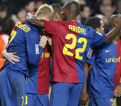 Celebración del Barcelona; Foto: EFE