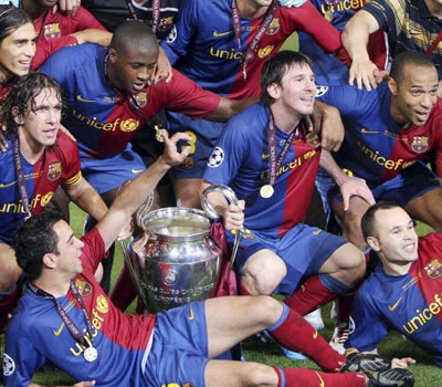 La postal del mejor Barcelona de todos los tiempos; Foto: EFE