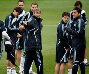 Entreno de Manuel Pellegrini con el Real MadrID. EFE