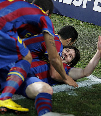 Lionel Messi dio el triunfo al Barcelona. F.C. EFE