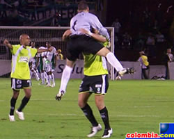 Nacional celebró así en 'El Campín'. Foto:Edwin Gordillo