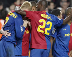 Celebración del Barcelona; Foto: EFE