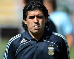 Maradona, tras la derrota; Foto: EFE