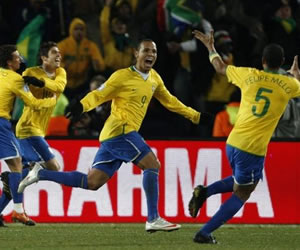 Brasil celebró en el Ellis Park de Johannesburgo; Foto: EFE