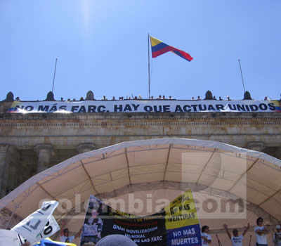 Marcha contra las FARC Plaza de Bolivar - Fotos: Luz Helena Quiceno