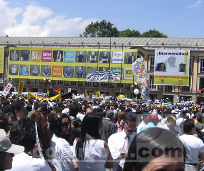 Marcha contra las FARC Plaza de Bolivar - Fotos: Luz Helena Quiceno
