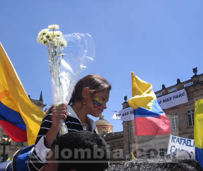Marcha contra las FARC Plaza de Bolivar - Fotos: Luz Helena Quiceno