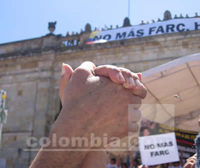 Marcha contra las FARC Plaza de Bolivar - Fotos: Luz Helena Quiceno