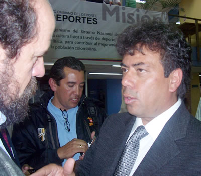 Gran Premio Colombia, GP Panam Series - Alfonso Toledano informando sobre el Panam GP - Foto: Leonardo Quimbay