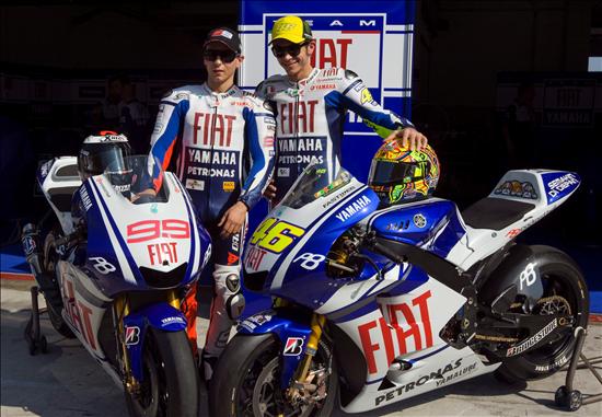 El espa�ol Jorge Lorenzo y el italiano Valentino Rossi. EFE