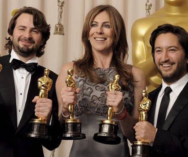 Guionista Mark Boal, la directora estadounidense Kathryn Bigelow y el productor Greg Shapiro - EFE