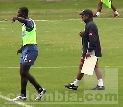 Colombia vs Paraguay / entrenamiento - Trabajo de defensa - Foto: Edwin Gordillo