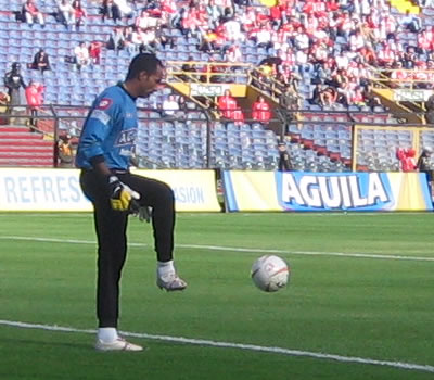 Santa Fe 1-1 Real C./ Finalización 2007 - Arquero Carabalí de Real - Foto:Leonardo Quimbay