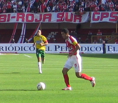 Santa Fe 1-1 Real C./ Finalización 2007 - Francísco Nájera juega - Foto:Leonardo Quimbay