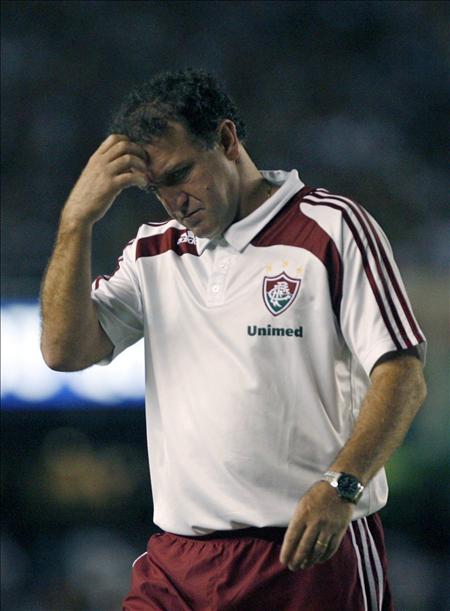 Final Copa Suramericana - Cuca Director Técnico de Fluminense lamenta la derrota. Foto: EFE