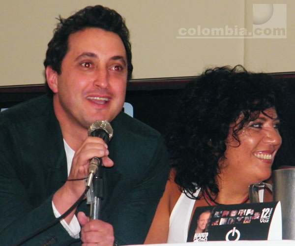 Rueda de prensa con artistas del Concierto Alberto Plaza 25 a�os. Foto Colombia.com
