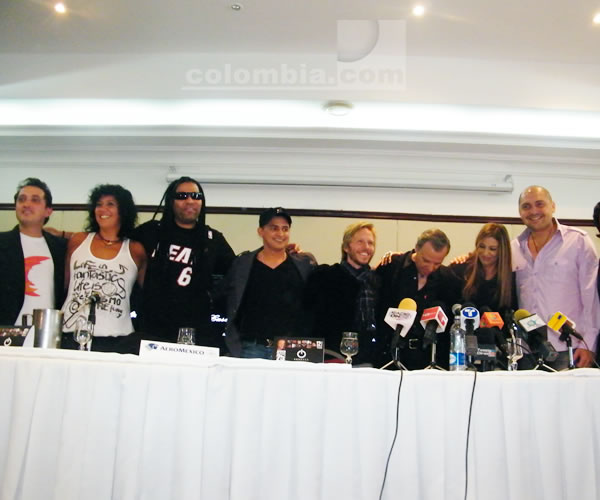 Rueda de prensa con artistas del Concierto Alberto Plaza 25 a�os. Foto Colombia.com